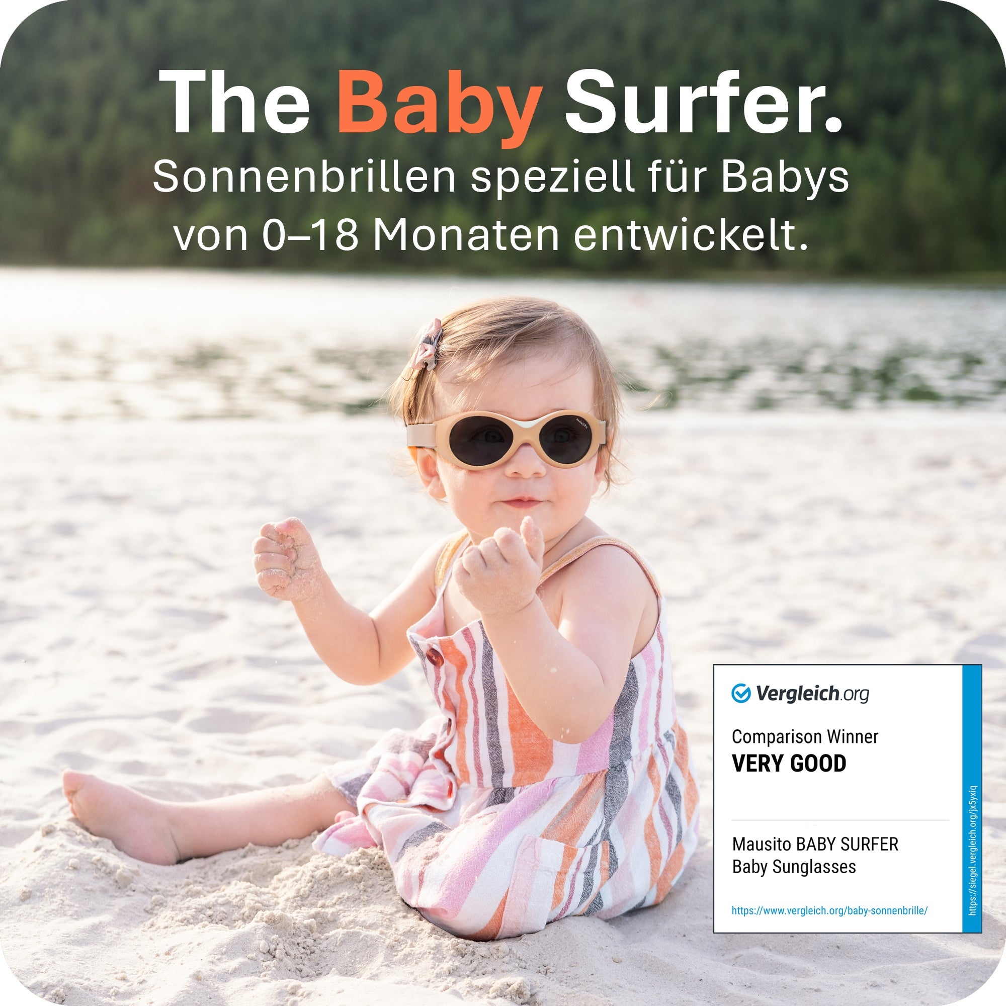 BABY SURFER | 0 - 18 Monate - MAUSITO - Kindersonnenbrillen für Jungen und Mädchen