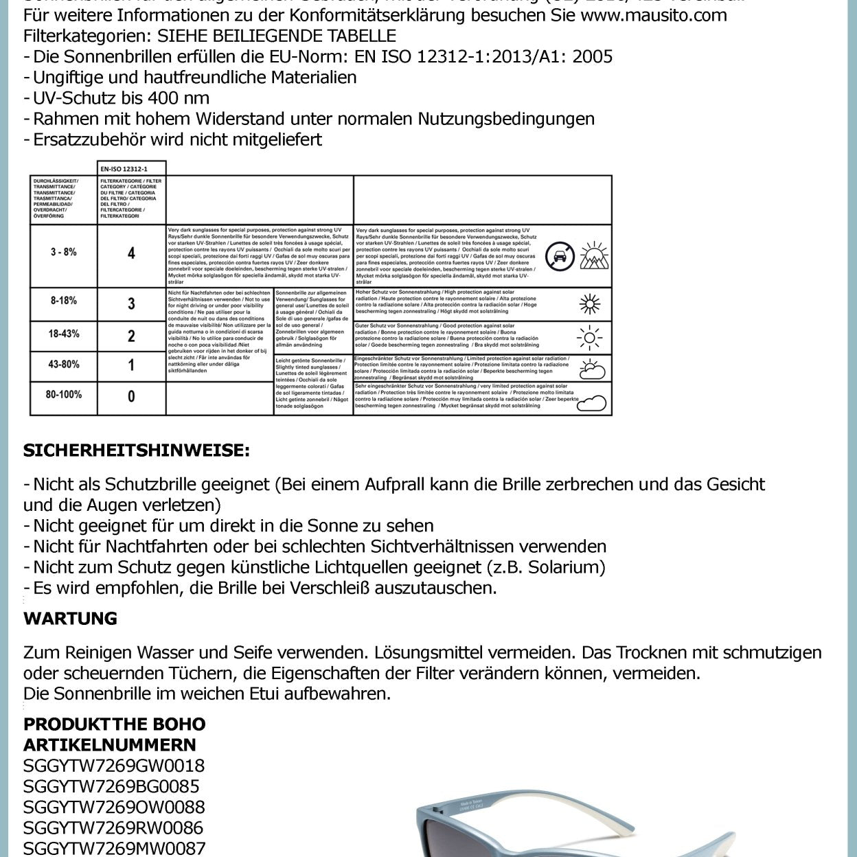 THE BOHO | 3 - 6 Jahre & 6 - 10 Jahre - MAUSITO - Kindersonnenbrillen für Jungen und Mädchen