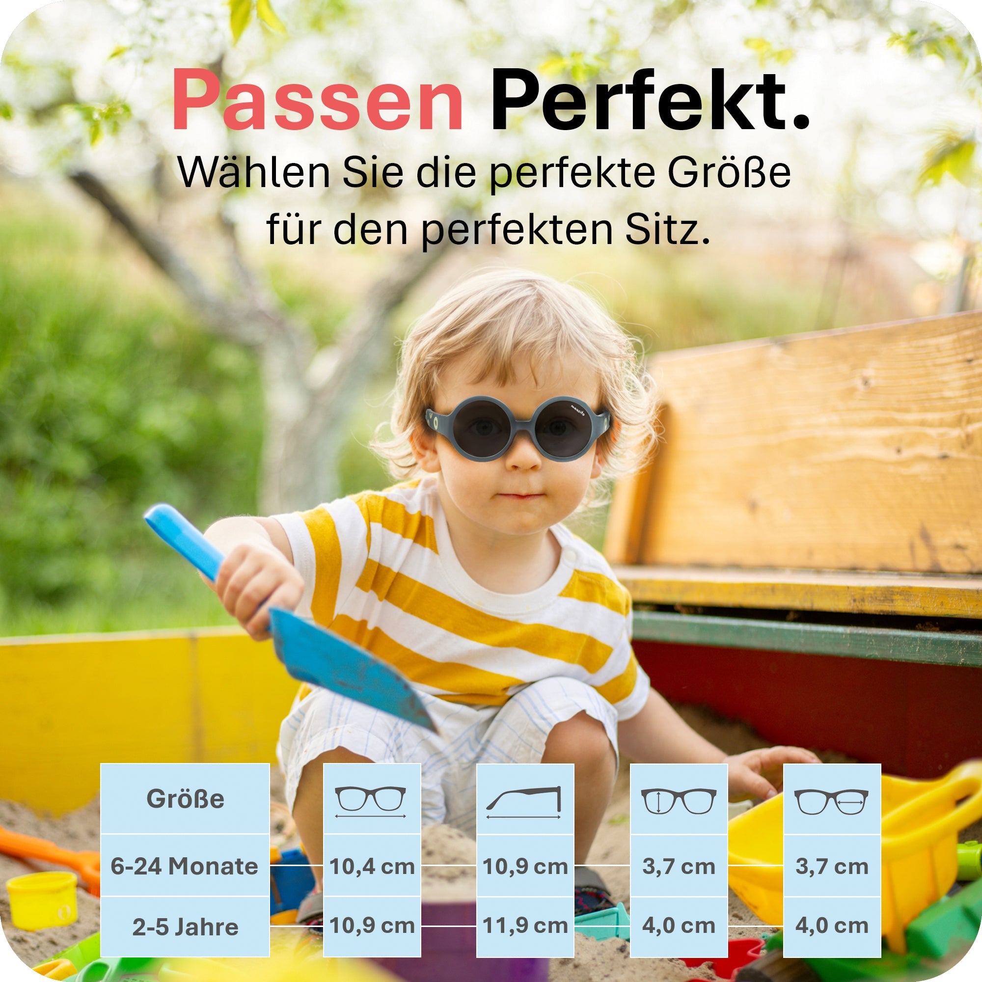 THE HIPPIE | 6 - 24 Monate & 2 - 5 Jahre - MAUSITO - Kindersonnenbrillen für Jungen und Mädchen