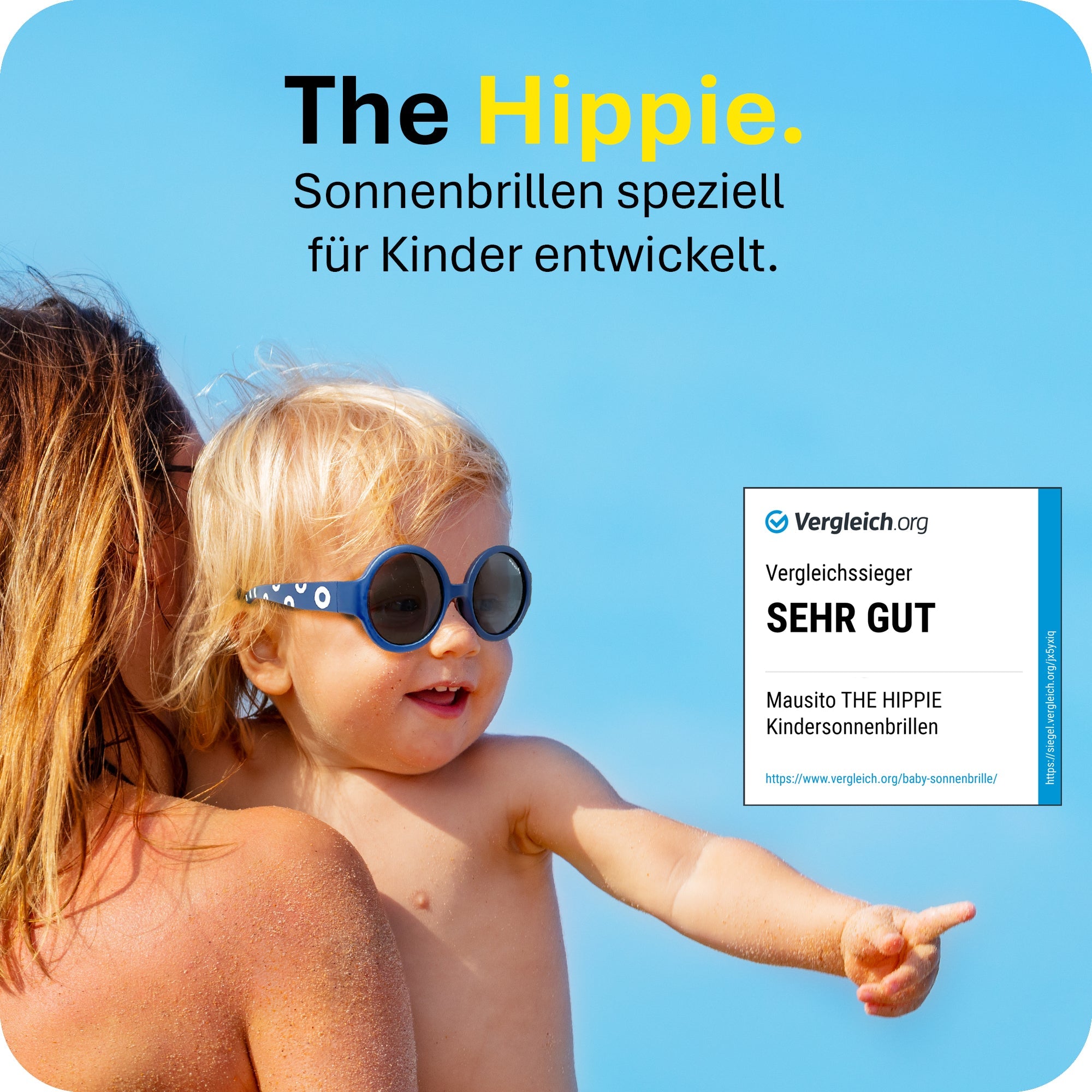 THE HIPPIE | 6 - 24 Monate & 2 - 5 Jahre - MAUSITO - Kindersonnenbrillen für Jungen und Mädchen