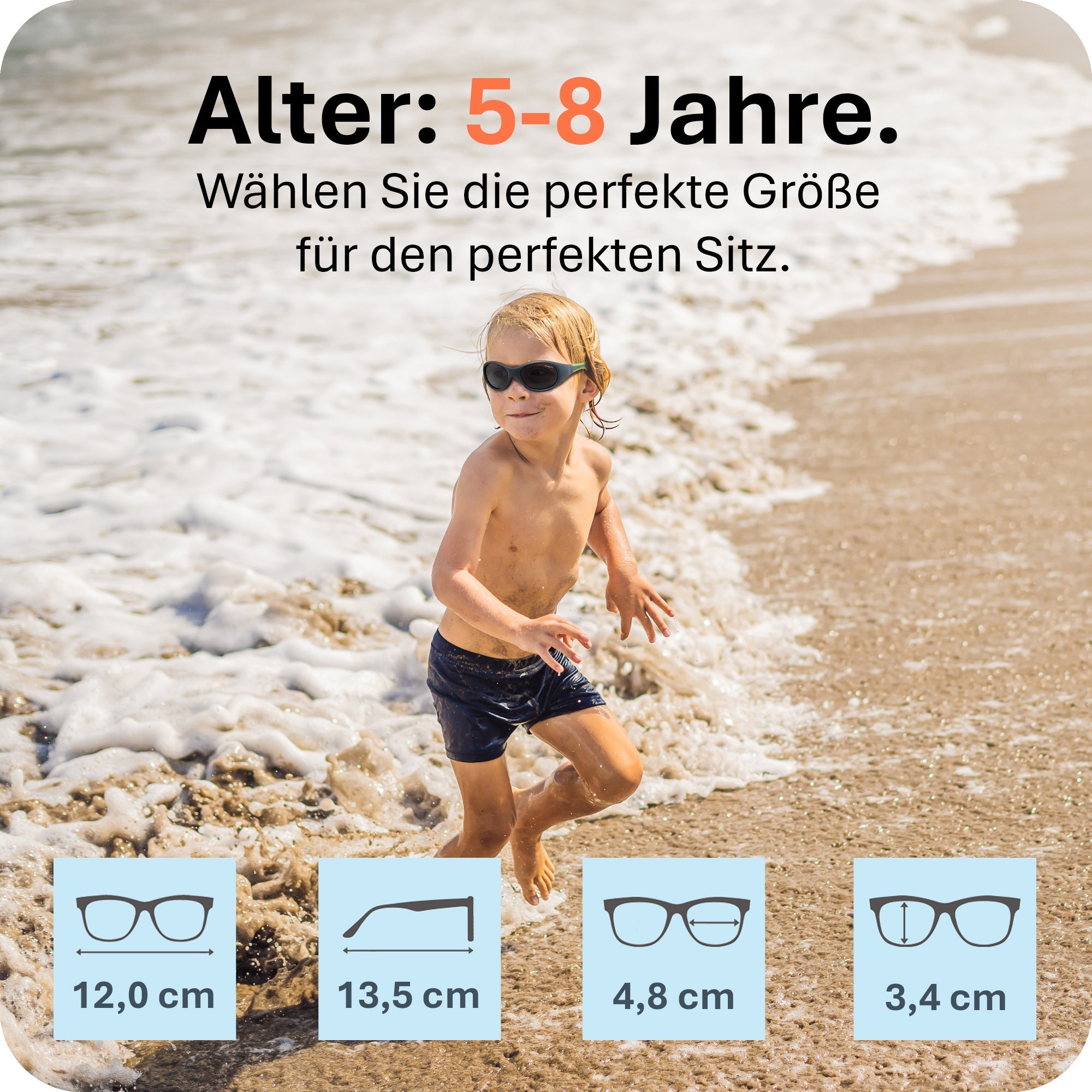 THE SURFER - von 2 - 4 Jahren & von 5 - 8 Jahren - MAUSITO - Kindersonnenbrillen für Jungen und Mädchen