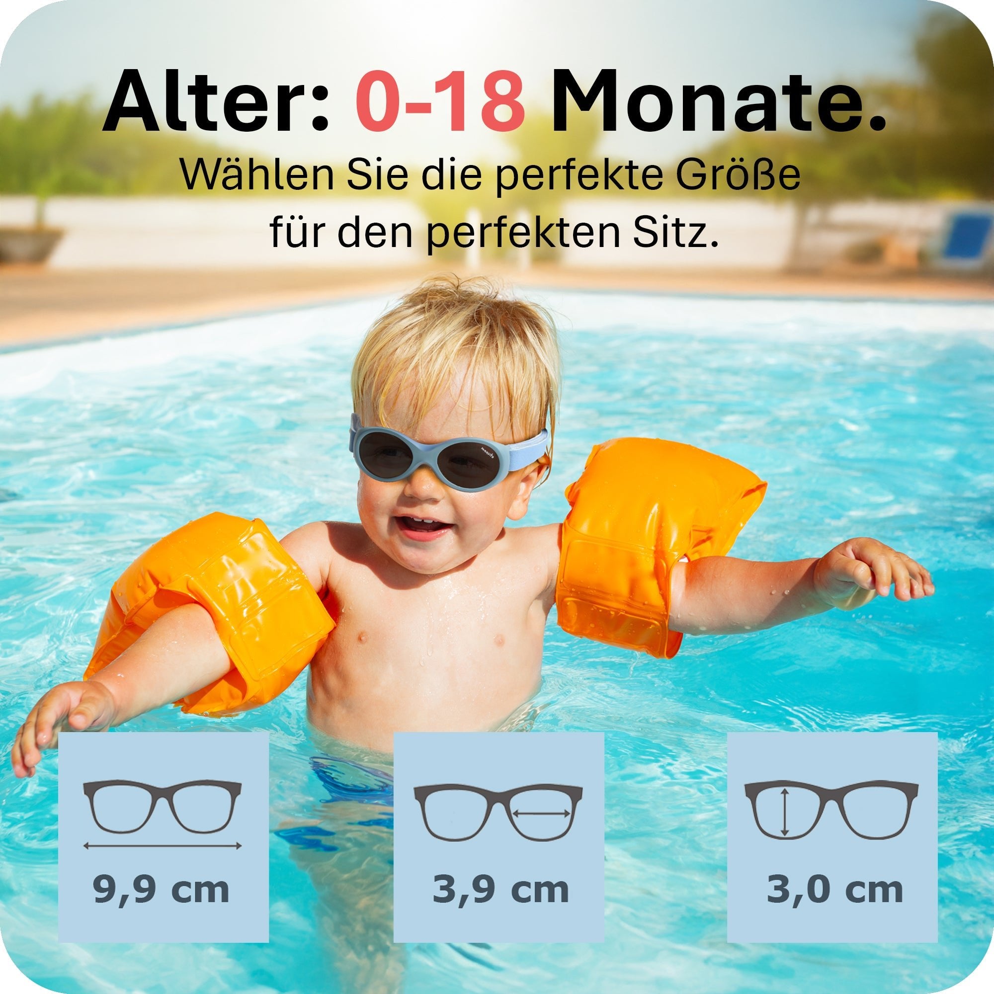 BABY SURFER | 0 - 18 Monate - MAUSITO - Kindersonnenbrillen für Jungen und Mädchen