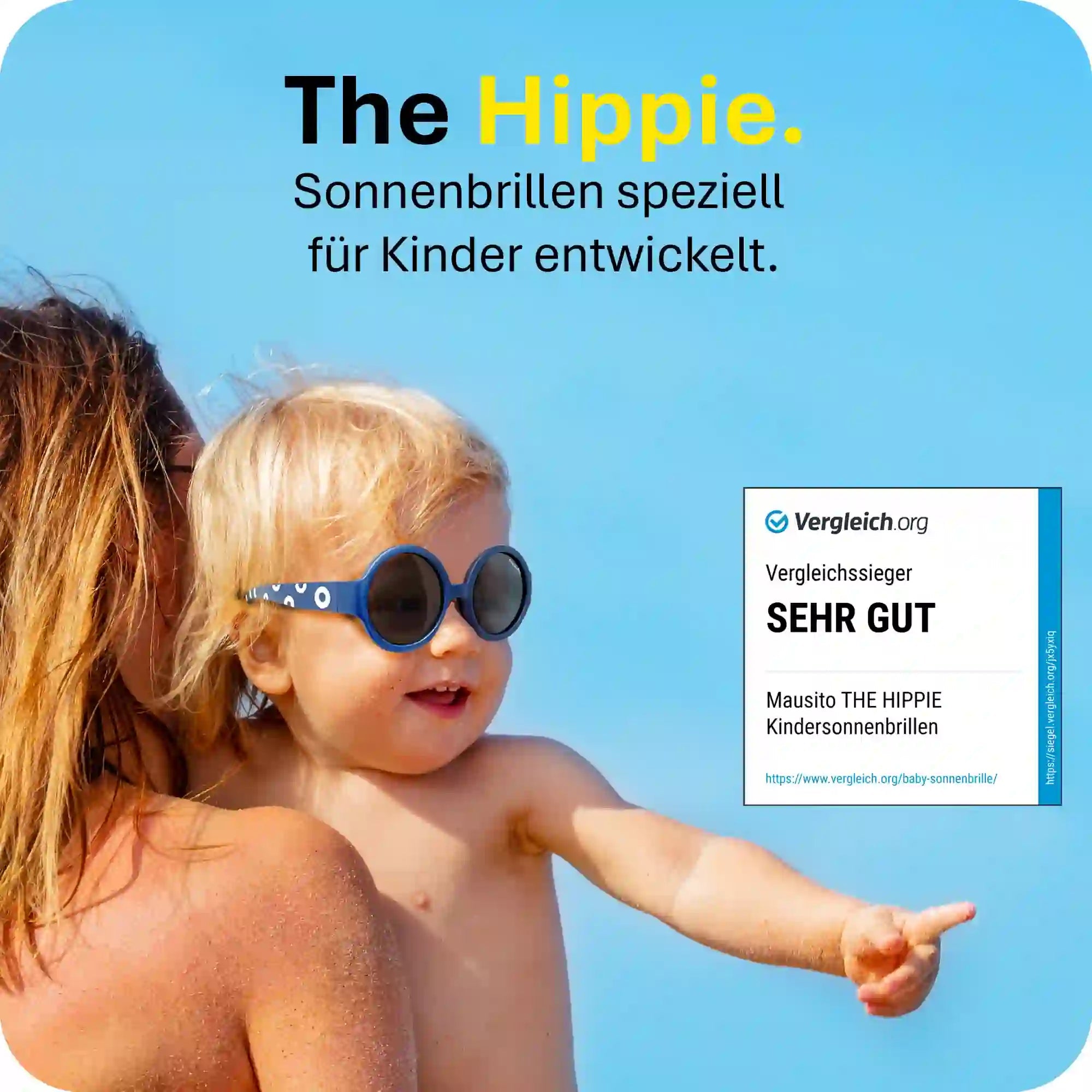 THE HIPPIE | 6 - 24 Monate & 2 - 5 Jahre - MAUSITO - Kindersonnenbrillen für Jungen und Mädchen