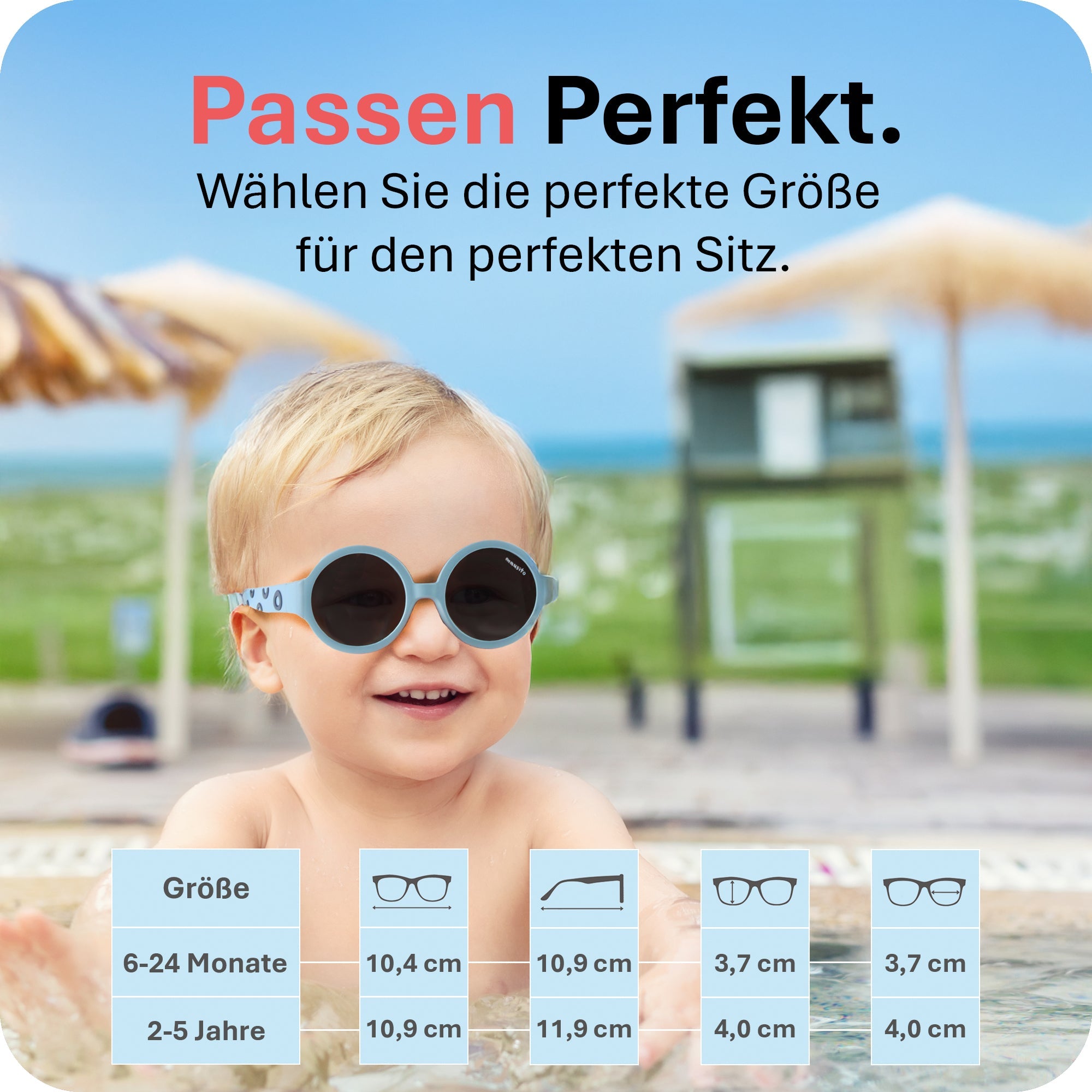 THE HIPPIE | 6 - 24 Monate & 2 - 5 Jahre - MAUSITO - Kindersonnenbrillen für Jungen und Mädchen