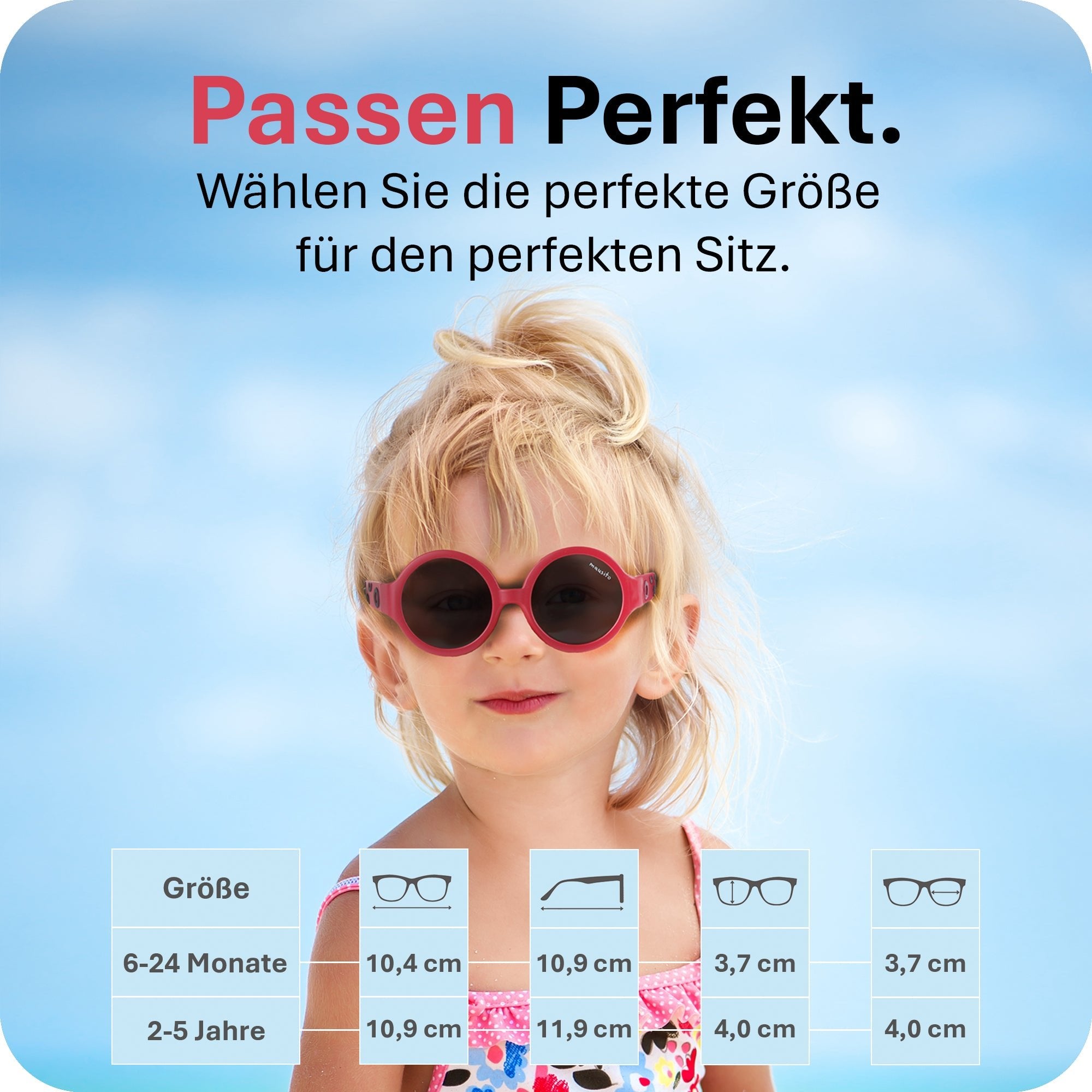 THE HIPPIE | 6 - 24 Monate & 2 - 5 Jahre - MAUSITO - Kindersonnenbrillen für Jungen und Mädchen