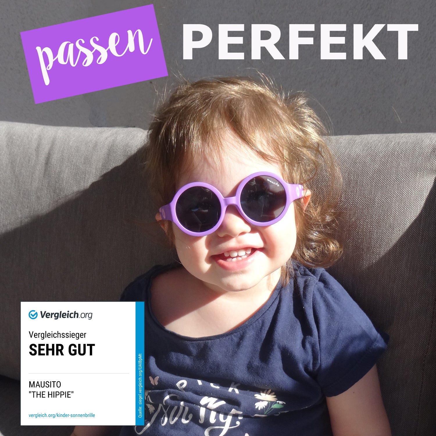 THE HIPPIE | 6 - 24 Monate & 2 - 5 Jahre - MAUSITO - Kindersonnenbrillen für Jungen und Mädchen