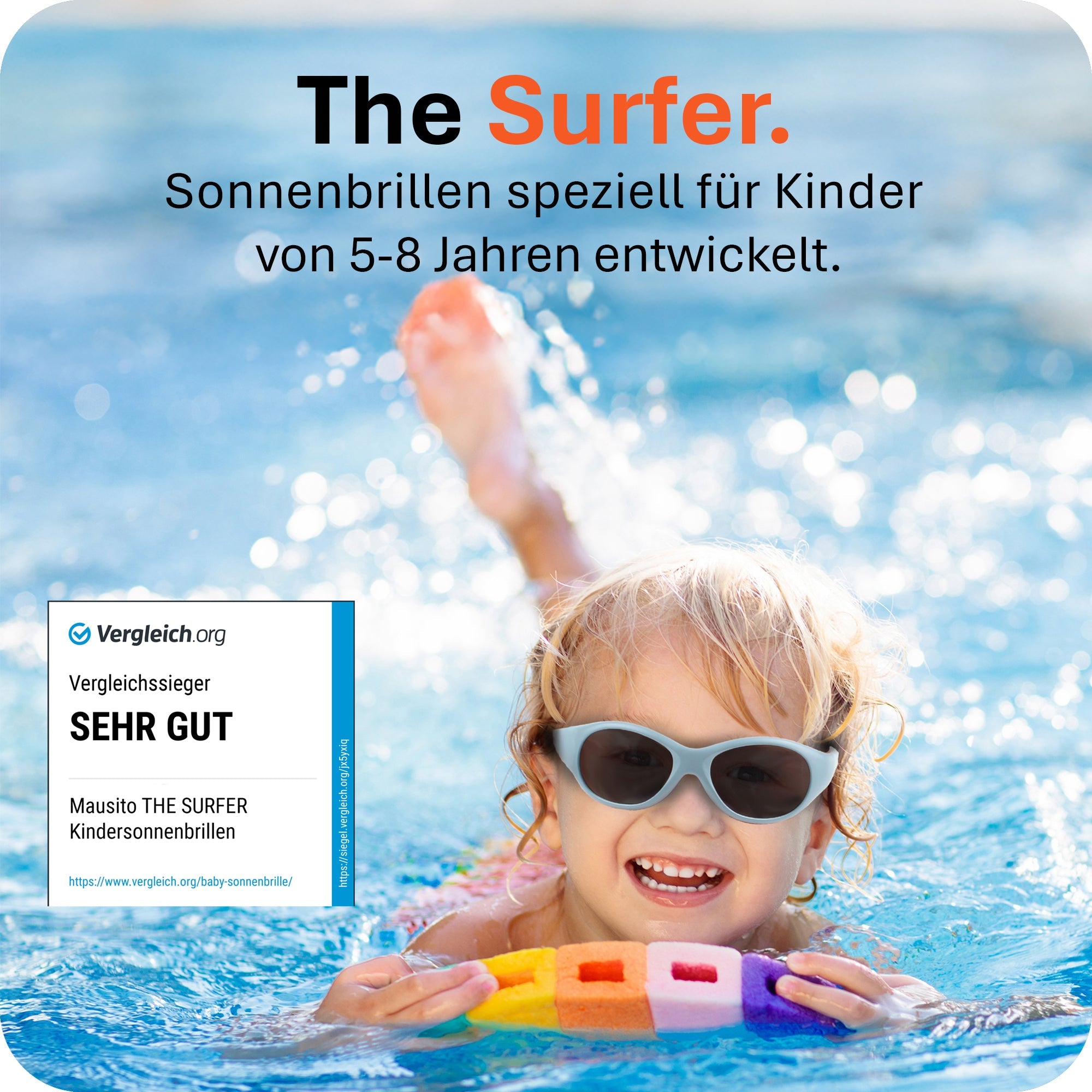 THE SURFER - von 2 - 4 Jahren & von 5 - 8 Jahren - MAUSITO - Kindersonnenbrillen für Jungen und Mädchen