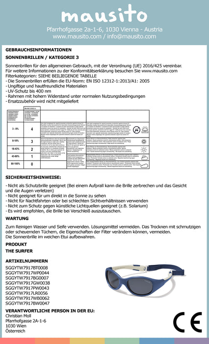 THE SURFER - von 2 bis 4 Jahren - MAUSITO - Kindersonnenbrillen für Jungen und Mädchen